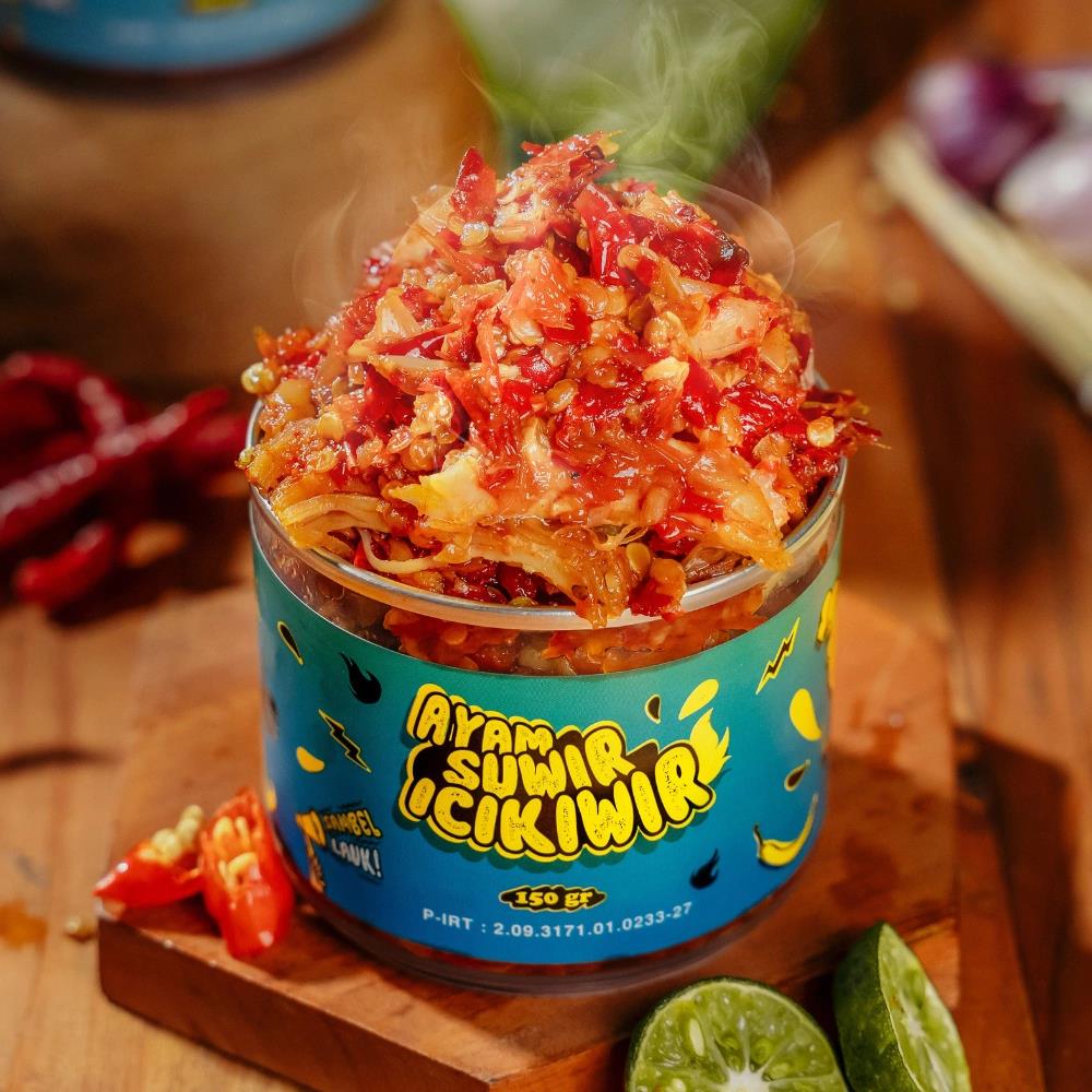 EATSAMBEL Extra Pedas Paket 3 Pcs - Sambal Cumi Ciamik/Cakalang Rindu/Ayam Suwir 150g 100% Halal