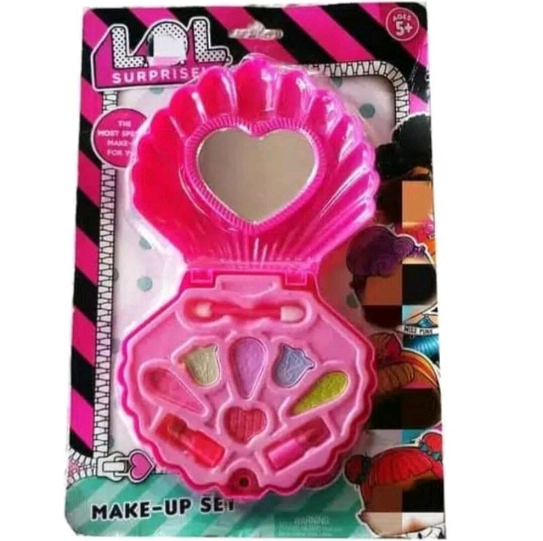 ( BISA COD ) PROMO Mainan Anak Perempuan Set Make Up Kosmetik Shell Kerang Lipstick Eye Shadow SNI Murah