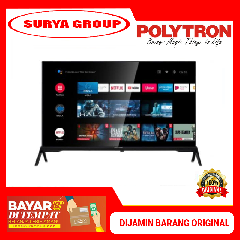 LED TV POLYTRON PLD 32RG5059 Digital Smart Google TV (32 Inch) - GARANSI RESMI