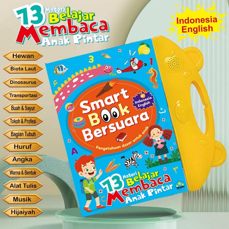 Smart Book Bersuara Indonesia Inggris Mainan Anak Buku Edukasi Belajar 13 Materi 20 Lagu