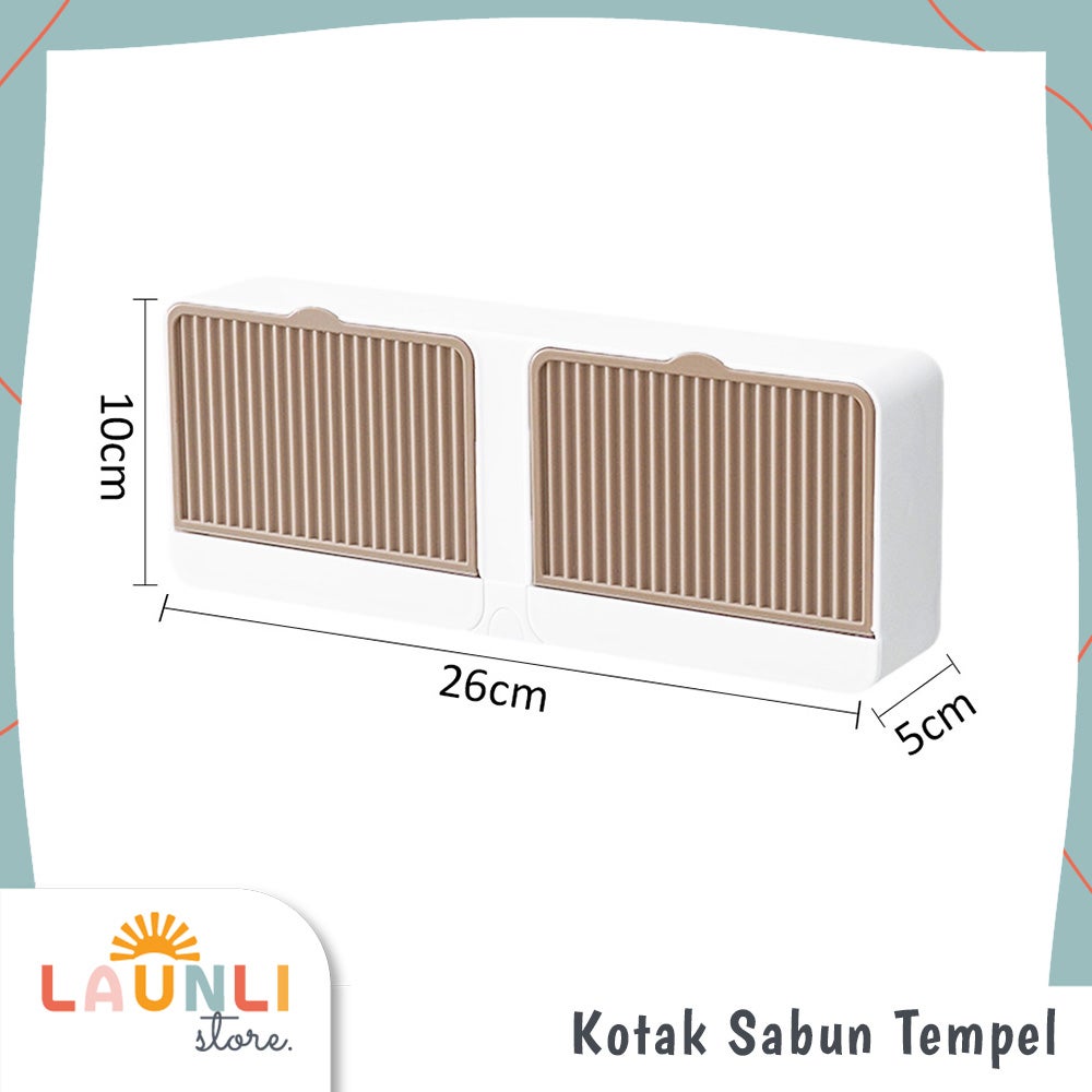 Tempat Sabun Batang Kamar Mandi Rak Wadah Sabun Sekat Tempel Dinding