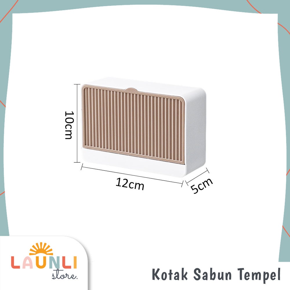 Tempat Sabun Batang Kamar Mandi Rak Wadah Sabun Sekat Tempel Dinding