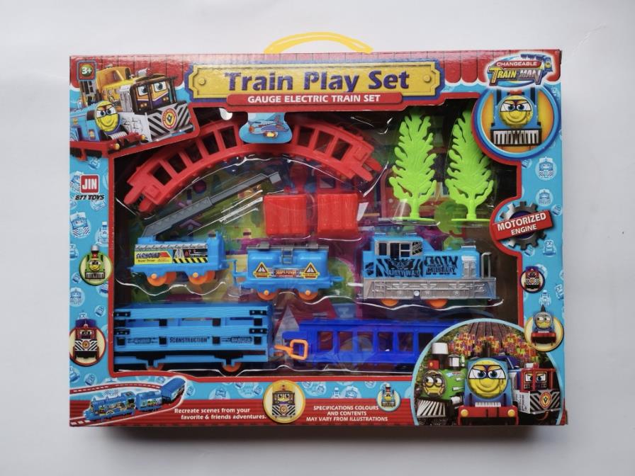 MAINAN ANAK KERETA API RAIL KING 19 PCS CLASSIC TRAIN LOCOMOTIF LOCO GERBONG SET AKSESORIS BATERAI