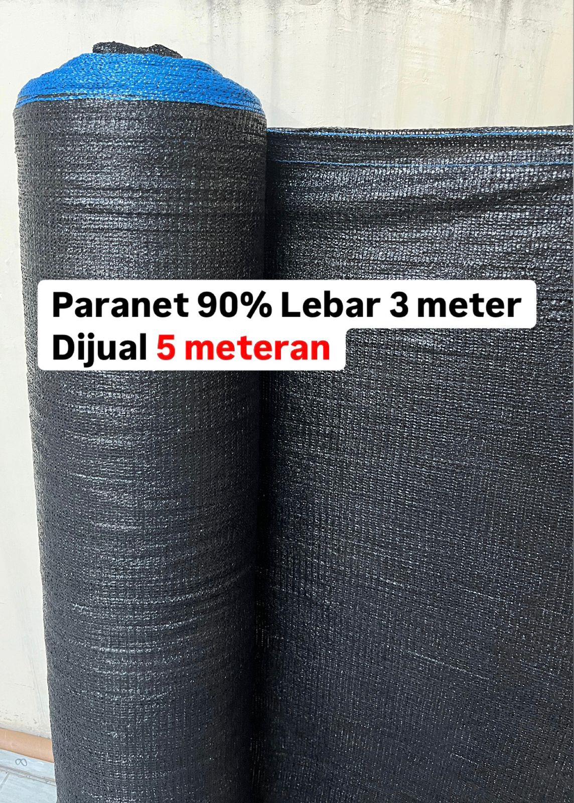 Jaring Paranet 90% (UV Import) LEBAR 3 METER x PANJANG 5 METER / Jaring Hitam Peneduh Panas Sinar Matahari untuk Menutupi Tanaman