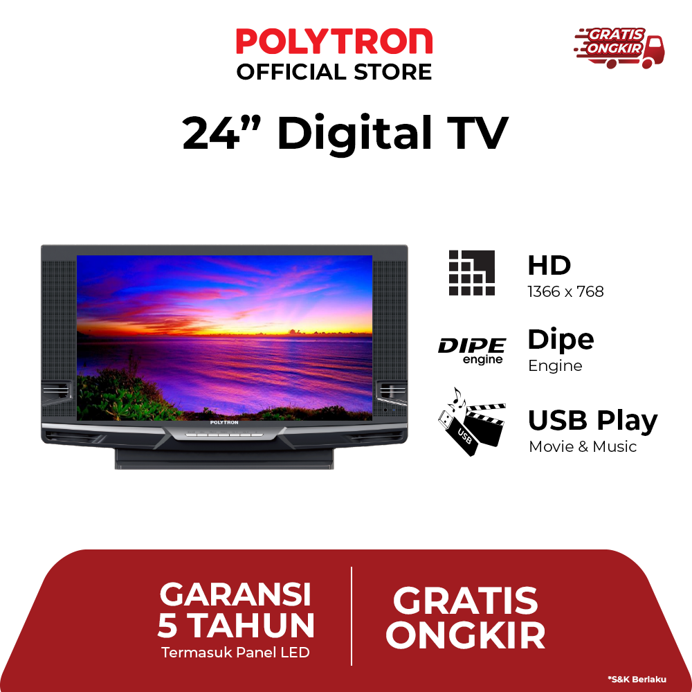 POLYTRON DIGITAL TV 24" PLD 24V223