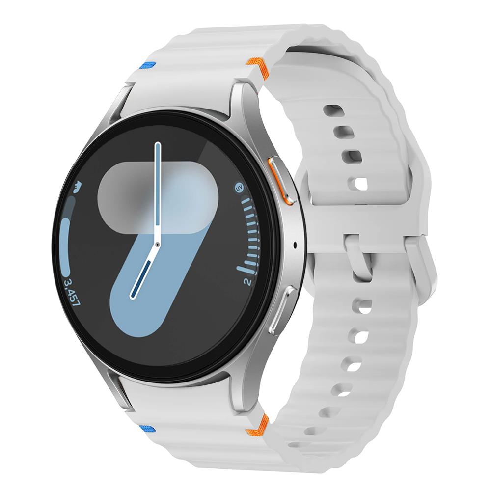 Tali Silikon untuk Samsung Galaxy Watch 7 6 5 4 44mm 40mm Tali Olahraga untuk Galaxy Watch FE 40mm/5 Pro 45mm/4 Classic 46mm 42mm/6 Classic 43mm 47mm Strap