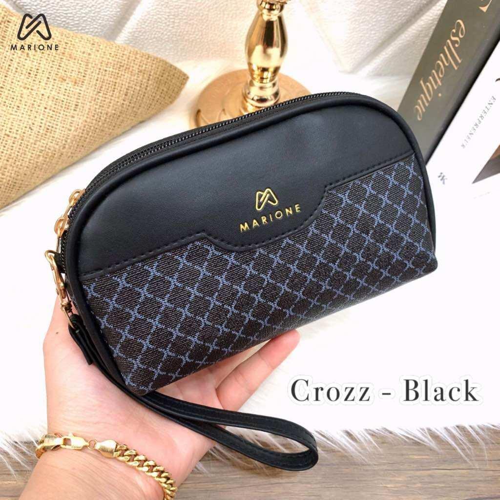 MARIONE - CHELSEA Dompet Wanita 2 Ruang Oval Dompet Hp bahan Kulit sintetis Motif