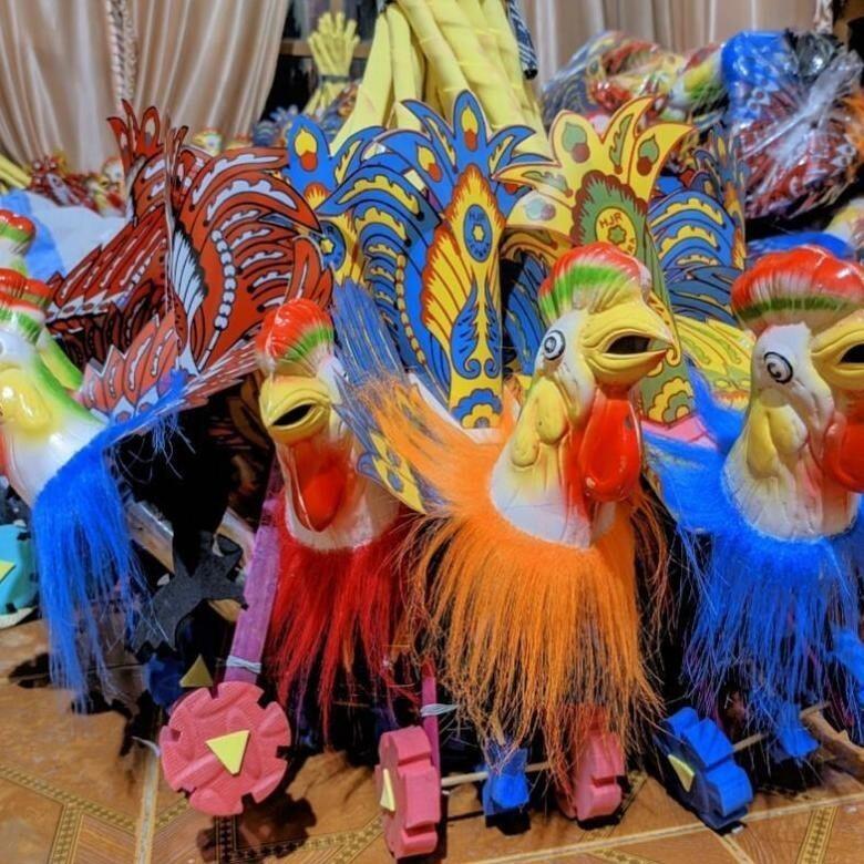 Satu Kodi/20pcs Mainan Klotokan Ayam Klotokan Merak
