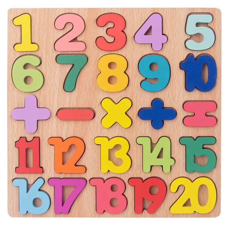 Mainan Puzzle Kayu Edukasi Huruf ABC Angka Shape Balok untuk Belajar Anak