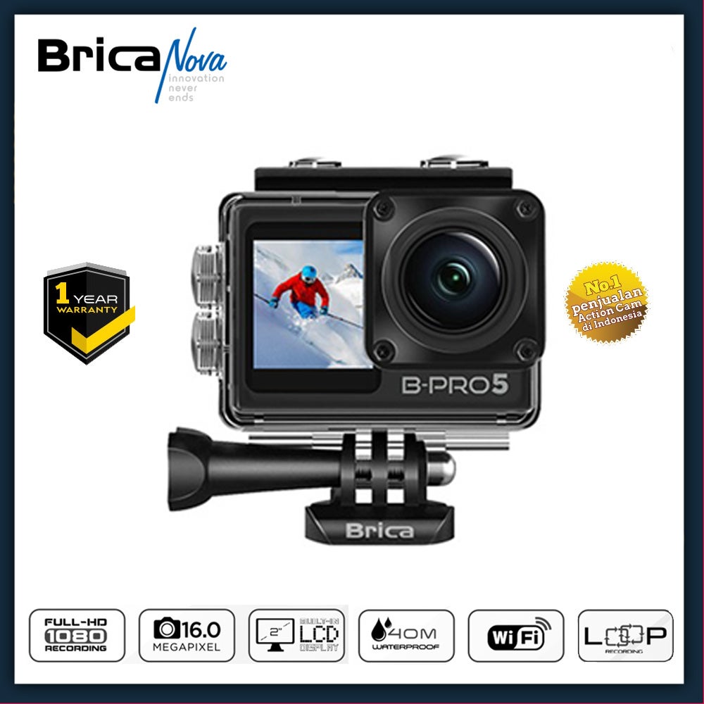 Brica B-Pro 5 Alpha Edition LiteX - AE LiteX Black - Garansi Resmi - Action Cam