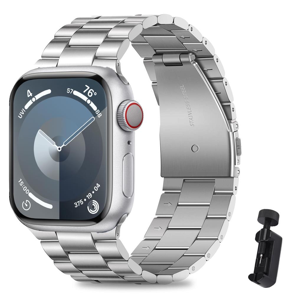 Tali Baja Tahan Karat untuk Watch Ultra 2 Seri 11 10 9 8 7 SE2 SE 6 5 4 3 2 1 IWatch Tali Logam 49mm 46mm 45mm 44mm 42mm 41mm 40mm 38mm ultra 3/SE 3