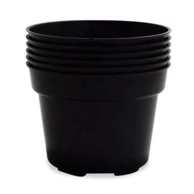 TERMURAH 12 Pcs Pot Bunga Tanaman Plastik Hitam Ukuran 20 [ diameter 17cm ] Gratis Polybag ukuran 10x10
