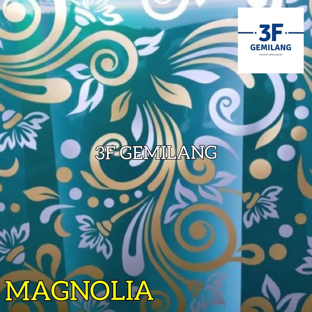 Fiber Plastik Penutup Pagar 0.6 mm Motif Magnolia Meteran - 3F GEMILANG