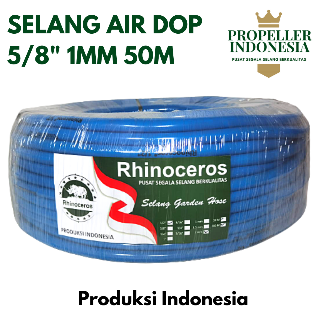 Selang Air Dop RHINOCEROS 5/8 1MM 50M Selang Air Elastis Selang Air Taman Selang Air Anti Bocor Selang Air Murah