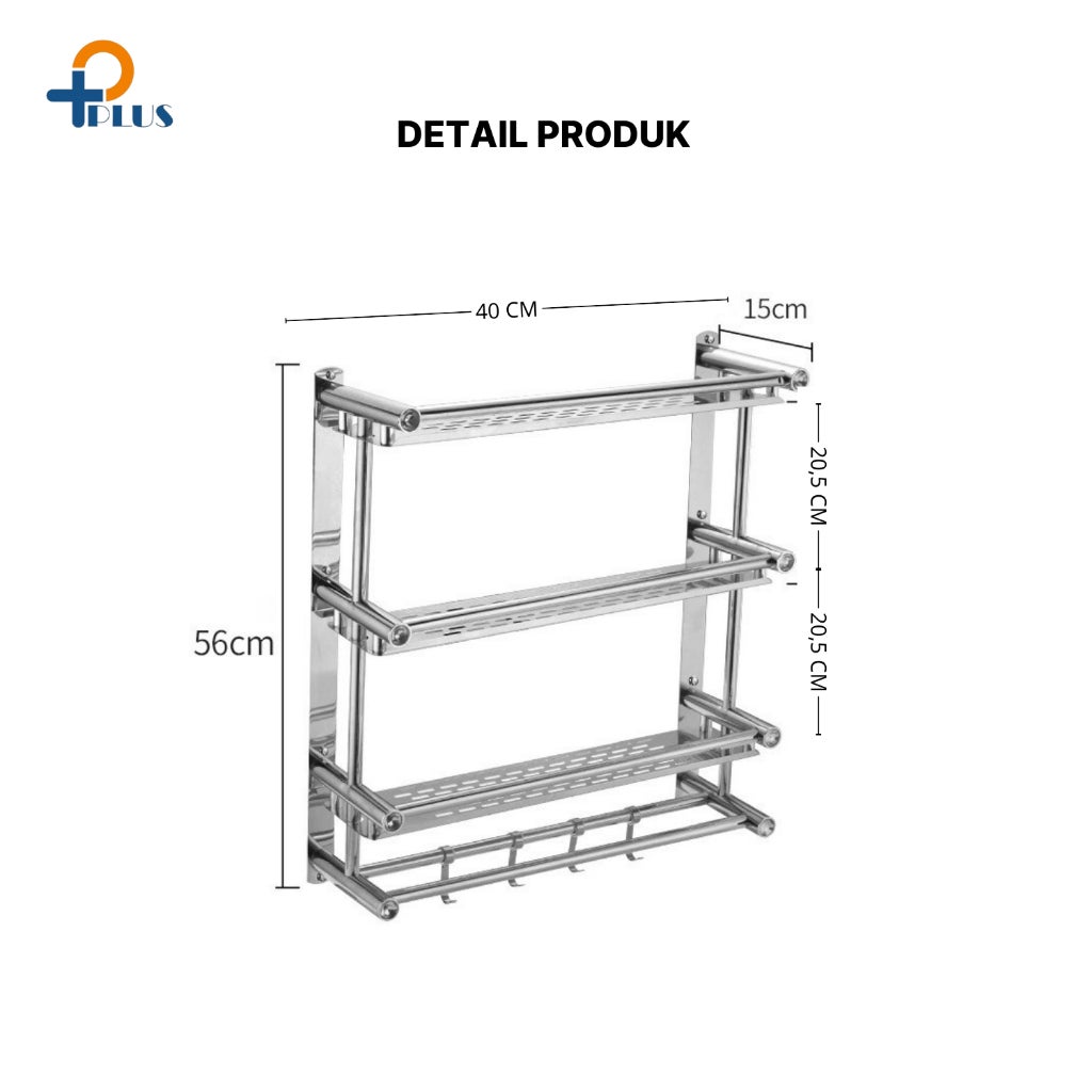 Rak kamar mandi rak handuk rak kamar mandi stainless Tanpa Mesin bor SUS304 + LEM super kuat Rak Handuk Gantungan Dinding Stainless Steel 2 Tingkat/Rak Handuk Rak Serbaguna 3 Tingkat