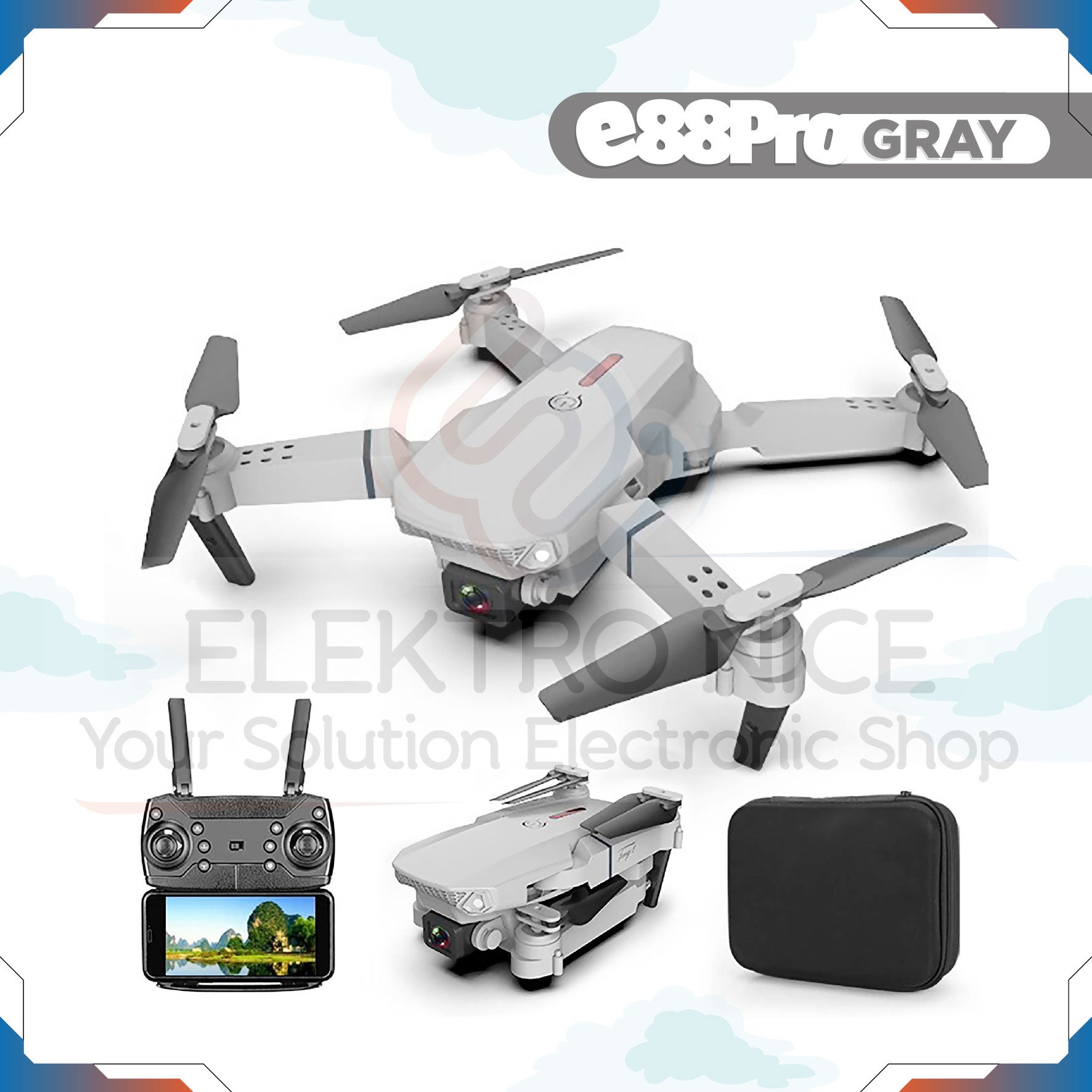 Drone E88Pro 4K Ultrahd Foldable Drone Camera for Beginners