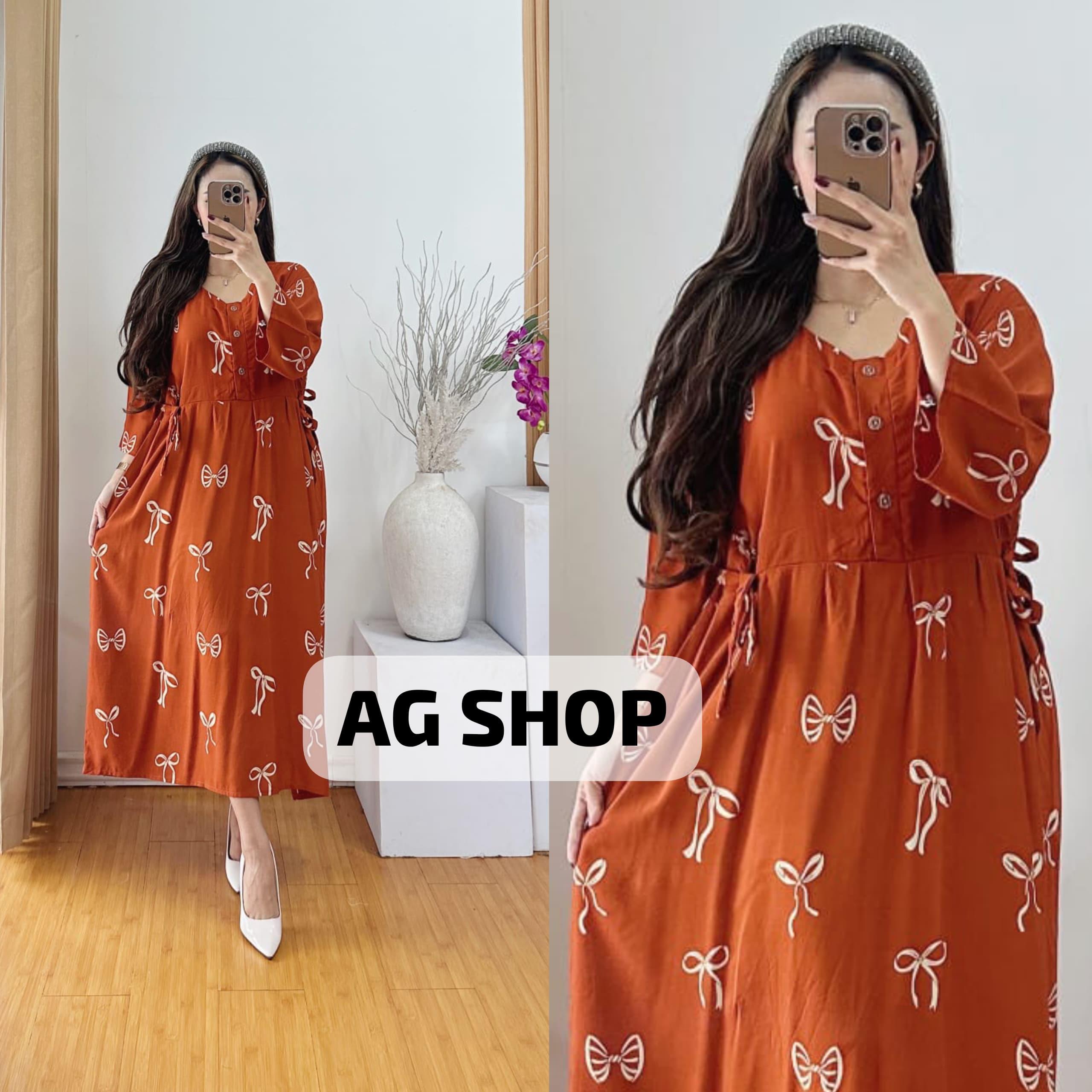 DASTER JUMBO WANITA LD 120 LENGAN 3/4 TERBARU 2025 DRESS BAHAN RAYON SUPER TEBAL BUSUI KANCING AKTIF
