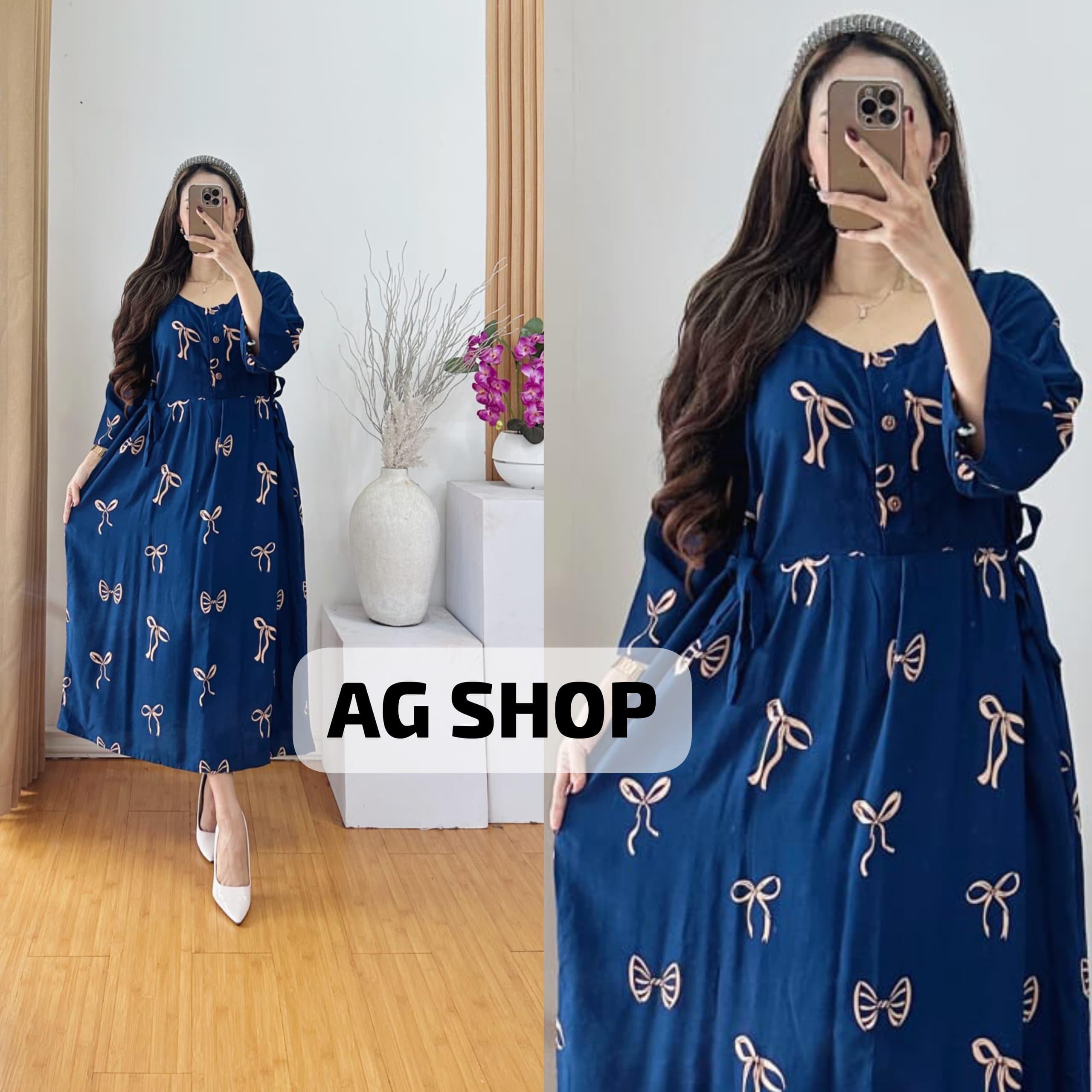 DASTER JUMBO WANITA LD 120 LENGAN 3/4 TERBARU 2025 DRESS BAHAN RAYON SUPER TEBAL BUSUI KANCING AKTIF