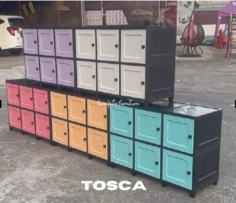 LEMARI PLASTIK TABITHA CLICKS TOWER 3 SUSUN 2 [TABBOX]