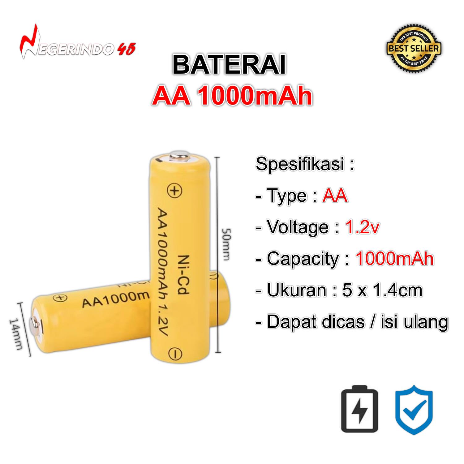 VARIAN BATERAI CAS AA / AAA 600mAh / 1000mAh CHARGE 3 SLOT BATTERY RECHARGEABLE
