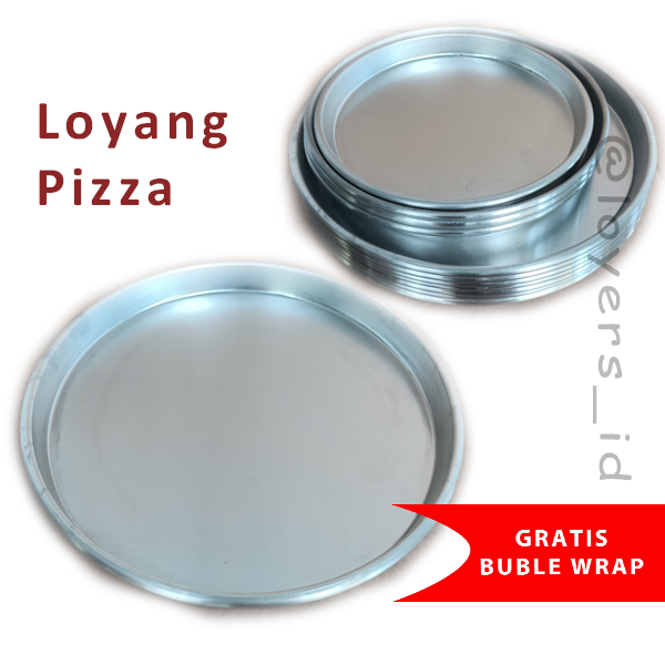 [3 pcs] Loyang pizza ukuran 18 20 22 24 26 cm almunium