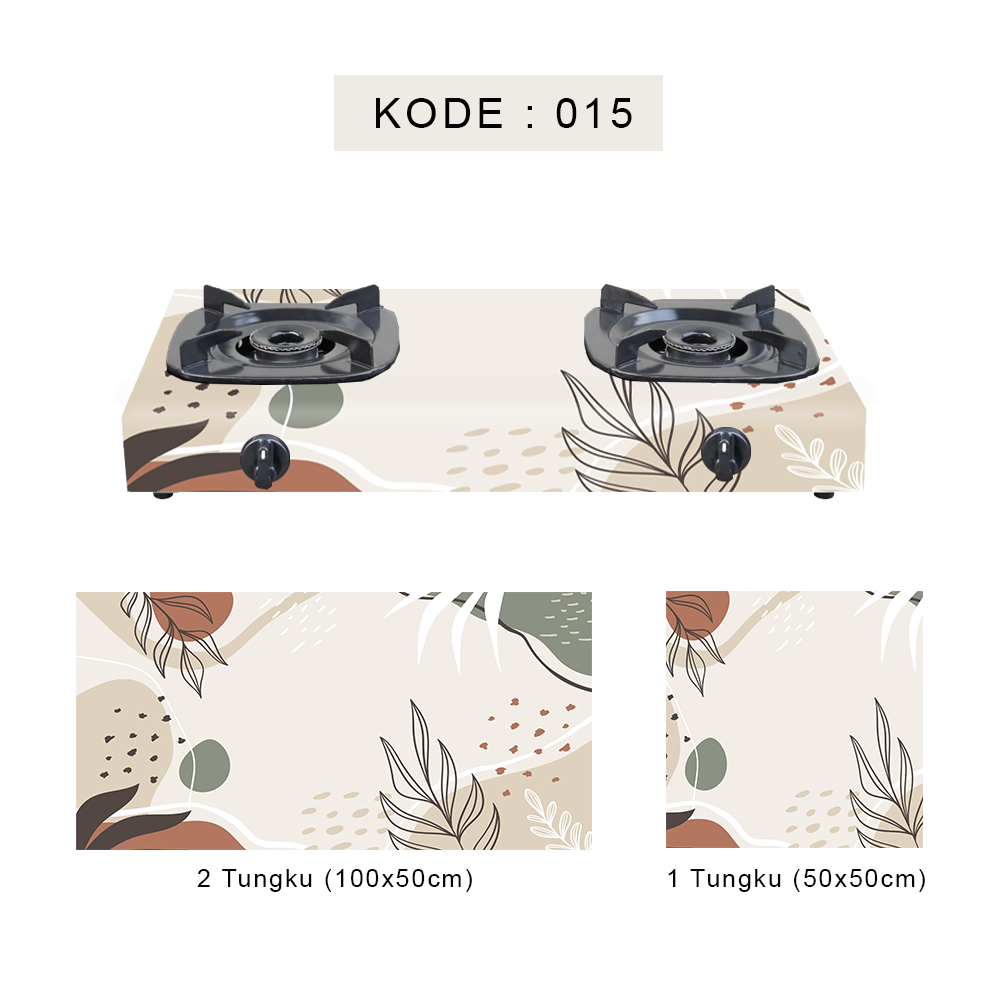 Wallpaper dapur Stiker kompor 1 dan 2 tungku Motif Aesthetic Minimalis