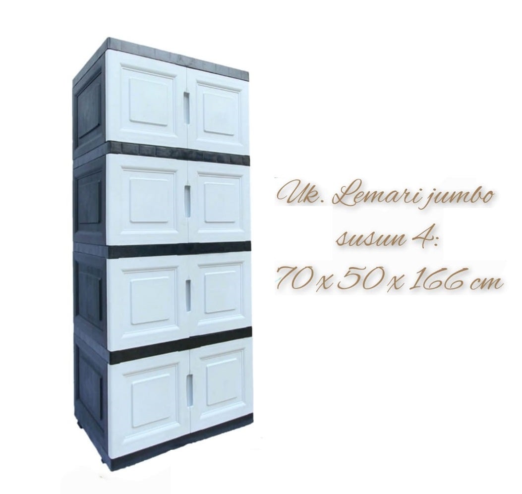 Lemari Club Besar JUMBO 4 Susun TEBAL KOKOH KUAT