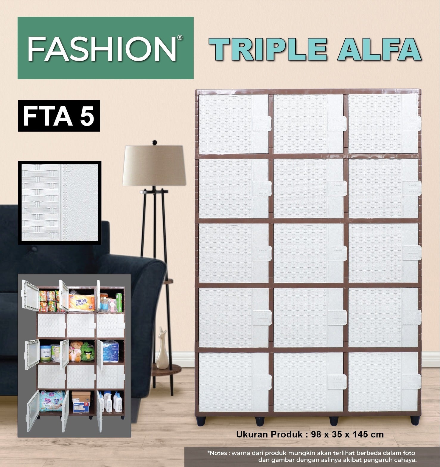 LEMARI CLUB JUSTIN TWIN MINI & FASHION TRIPLE ALFA 2345 SUSUN