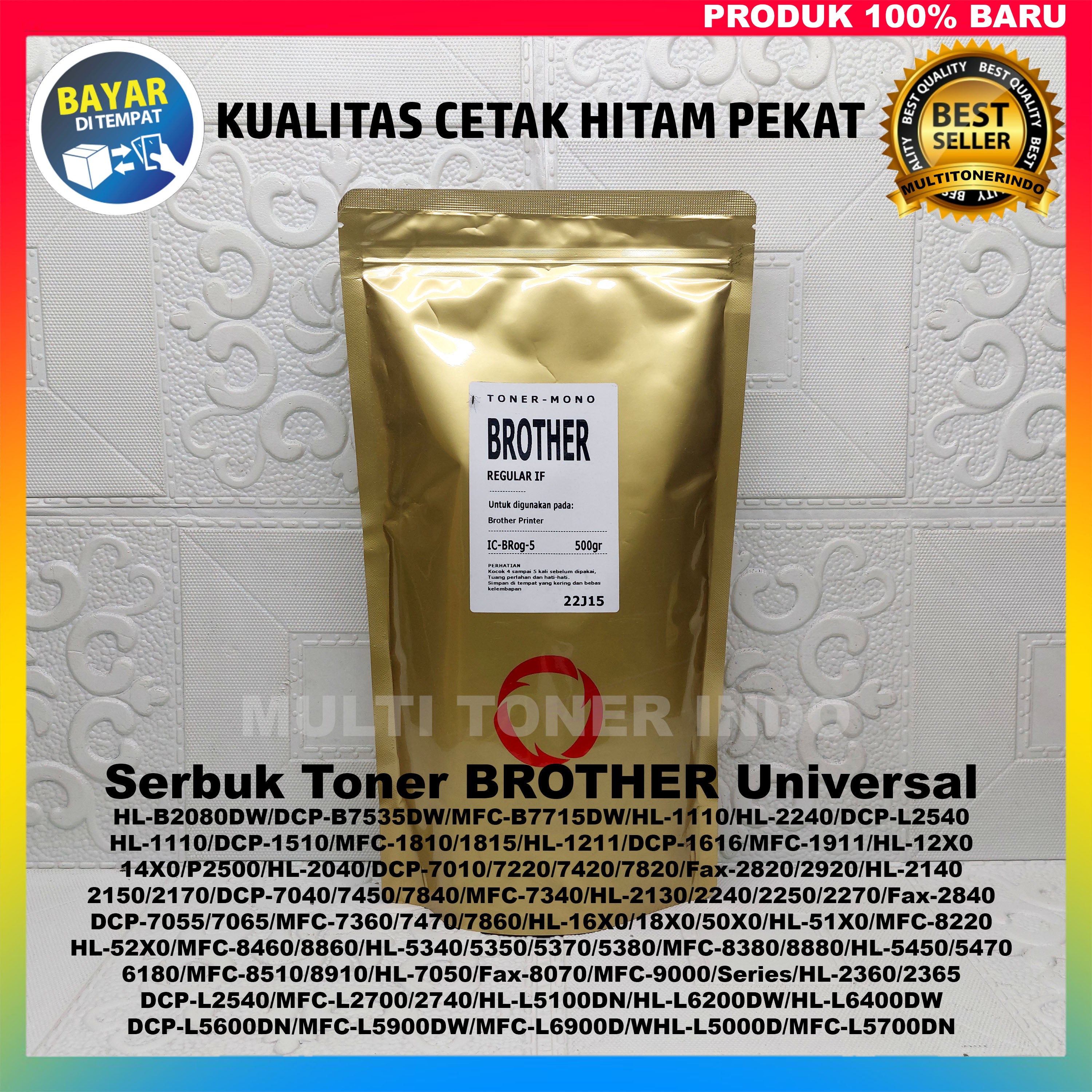 Serbuk Toner Brother Regular Universal Untuk Printer Brother DCP-L2540/MFC-L2700/2740/HL-L5100DN/HL-L6200DW/HL-L6400DW/HL-2360DN/2365/DCP-L5600DN/MFC-L5900DW/MFC-L6900DW/HL-L5000D/MFC-L5700DN/HL-B2080DW/DCP-B7535DW/MFC-B7715DW/HL-1110 DLL. High Quality