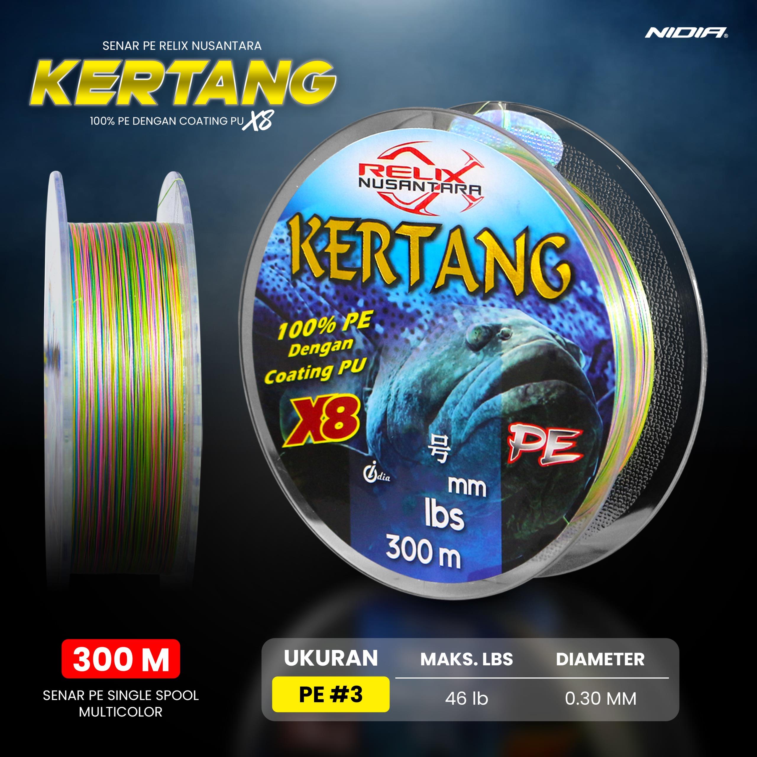 Senar Pancing PE Relix Nusantara KERTANG X8 300m Single Spool