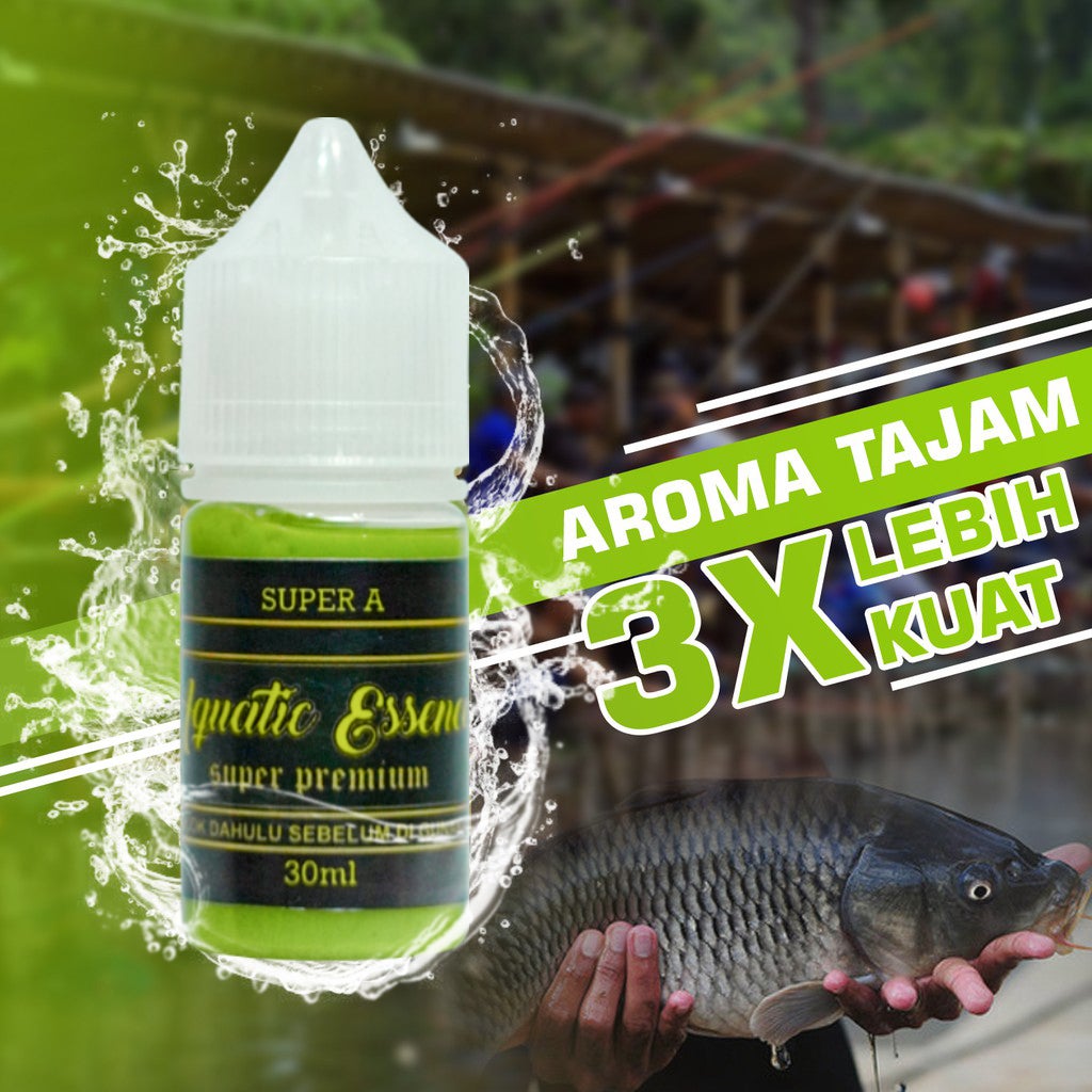 Aquatic Super Premium A Essen Ikan Mas Mancing Lomba Harian Babon & Ikan Rame Isi 30ml Paling Ampuh