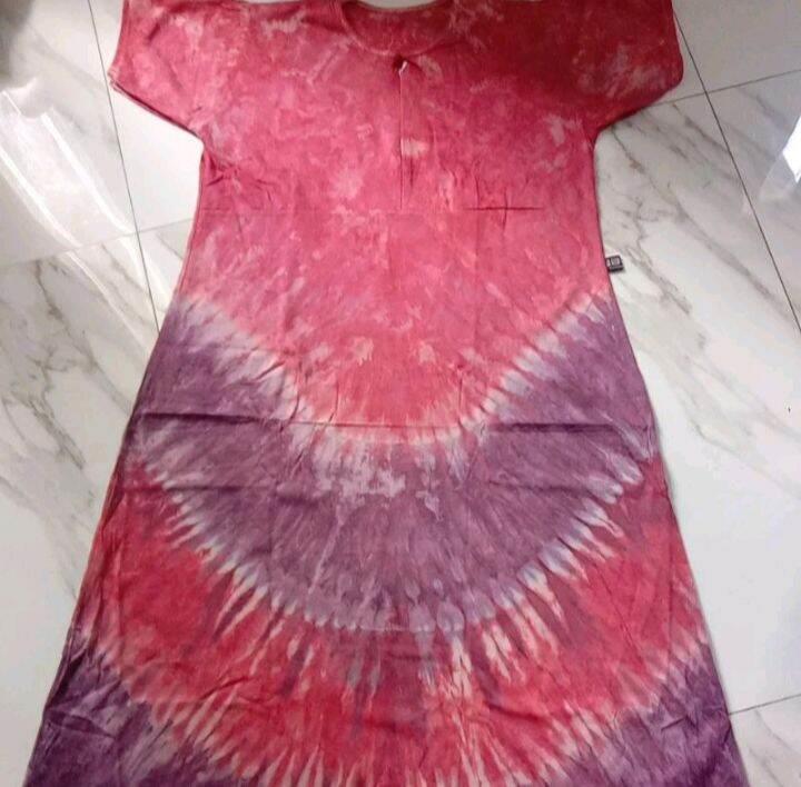 DASTER PANJANG DASTER KAOS PELANGI ABSTRAK RESLETING DEPAN BUSUI/BUMIL LD JUMBO