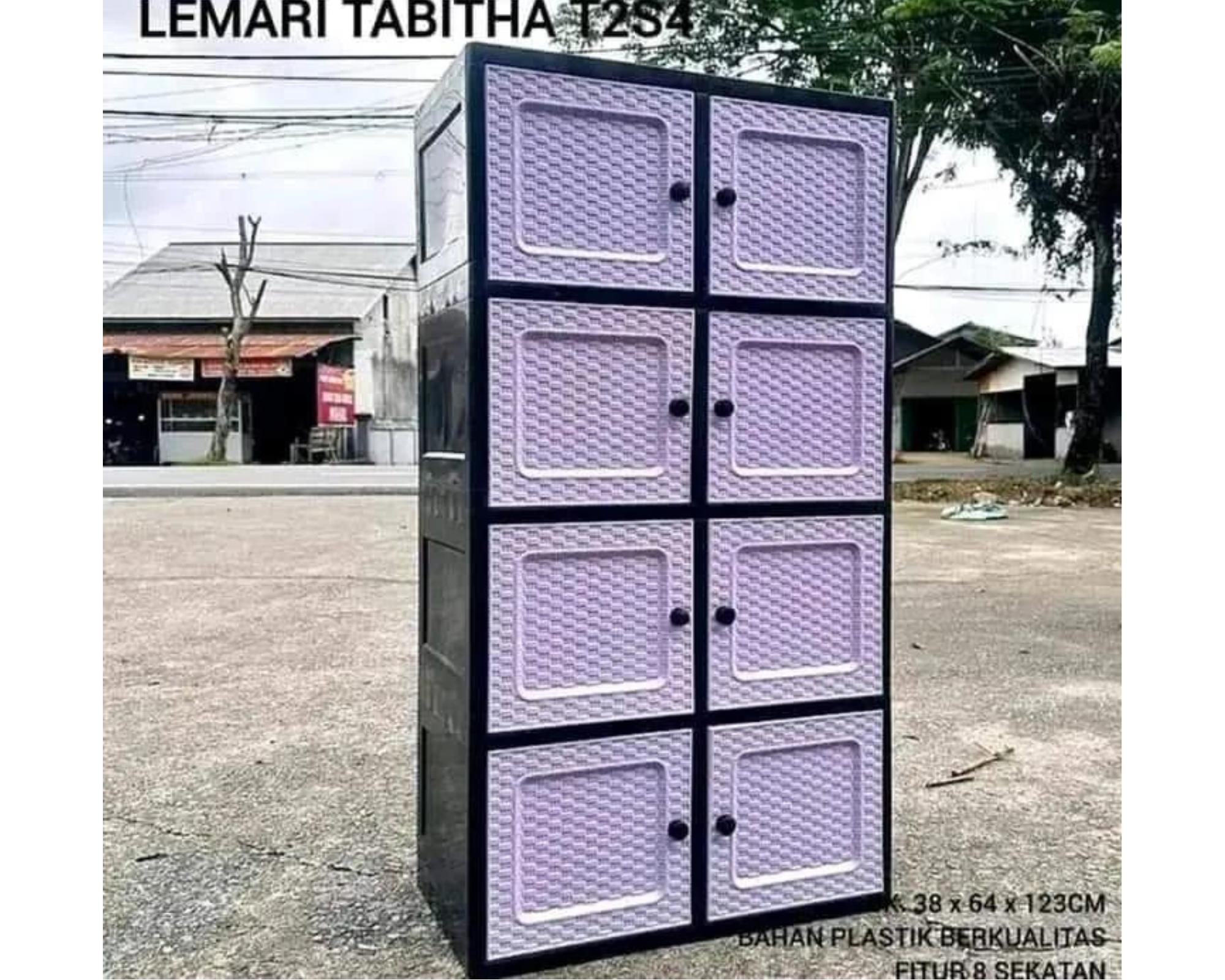 Lemari Rak Pakaian Baju Buku Serbaguna TV 2/3/4 SUSUN PLASTIK Mini Small Lipat Termurah Tabitha Premium Berkualitas full Kunci Kaca Bercermin