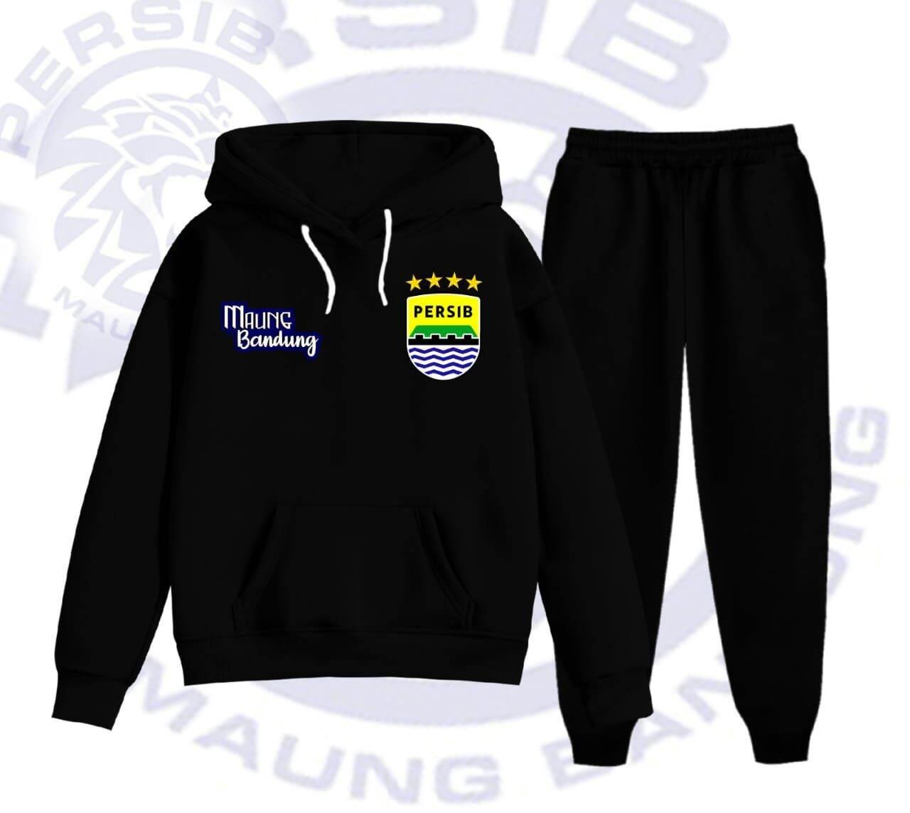 setelan hoodie anak anak motif Persib Bandung