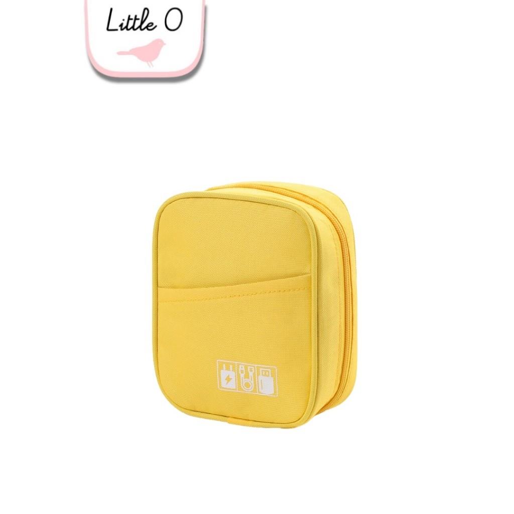Little o Pouch Travel Kabel Tavua Portable Storage Bag Tas Powerbank Serbaguna Multifungsi Tas Pouch Travel