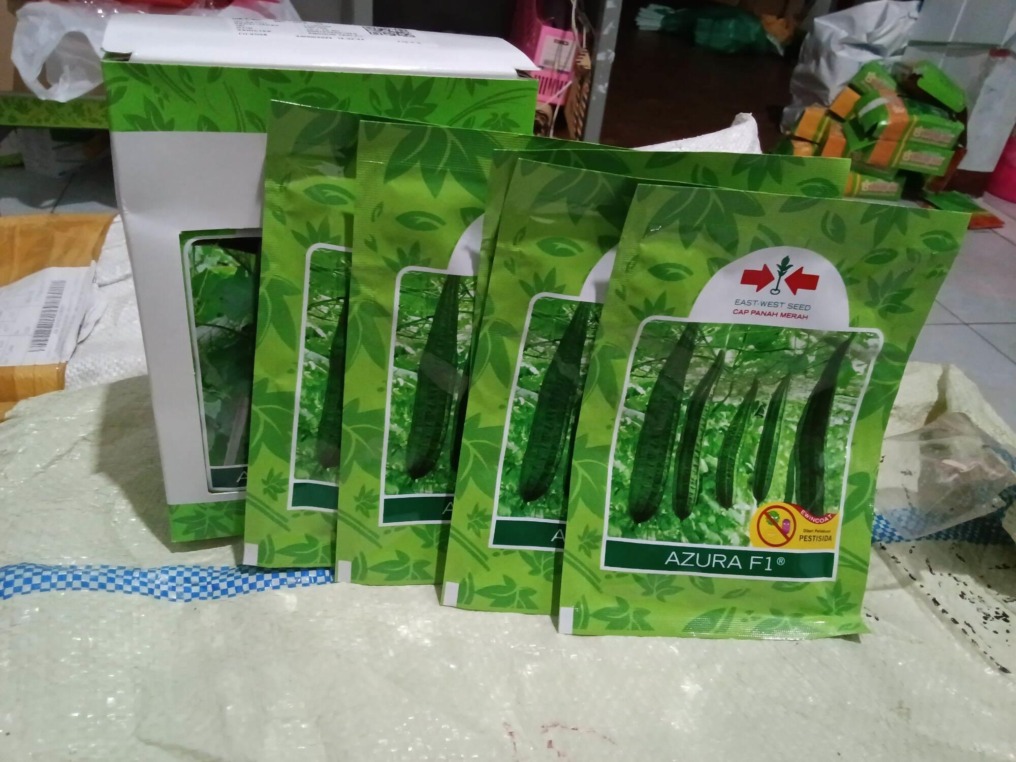 Benih Azura F1 Isi 75 Butir [[PROMO DISKON 10 %]] Benih Gambas Oyong Panjang Berbobot dan Produksi Tinggi - Cap Panah Merah