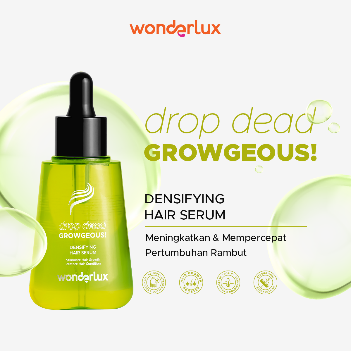 Wonderlux Drop Dead Growgeous! Densifying Hair Serum Hair Growth 75ml