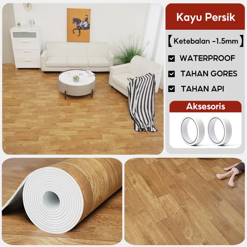 REAIM Karpet Lantal Vinyl gulungan Tebal 1.5 MM Lebar 2M x 5M /10M Sticker Lantal