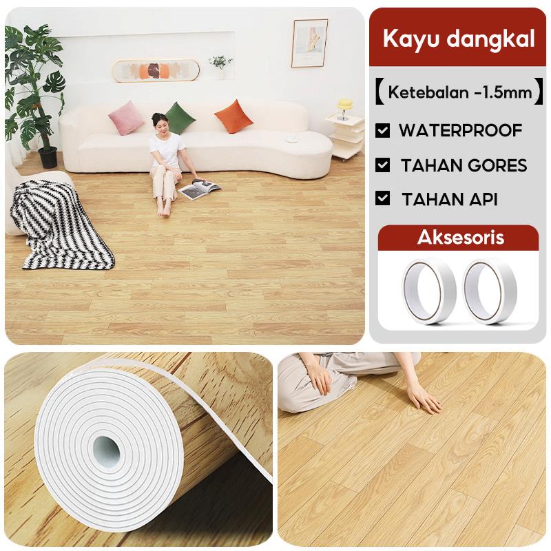 REAIM Karpet Lantal Vinyl gulungan Tebal 1.5 MM Lebar 2M x 5M /10M Sticker Lantal