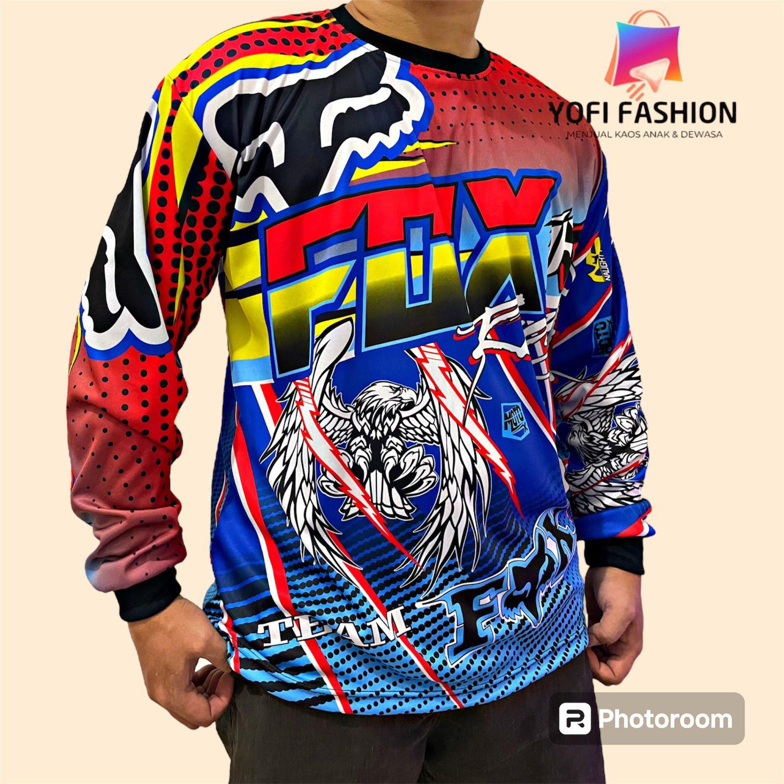 JERSEY BALAP CROSS KAOS TRAIL LENGAN PANJANG FULL PRINTING