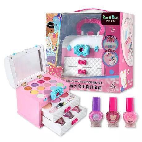 Set makeup kosmetik wanita mudah dicuci untuk anak perempuan - Mainan Make up Anak Set Koper PREMIUM READY STOCK