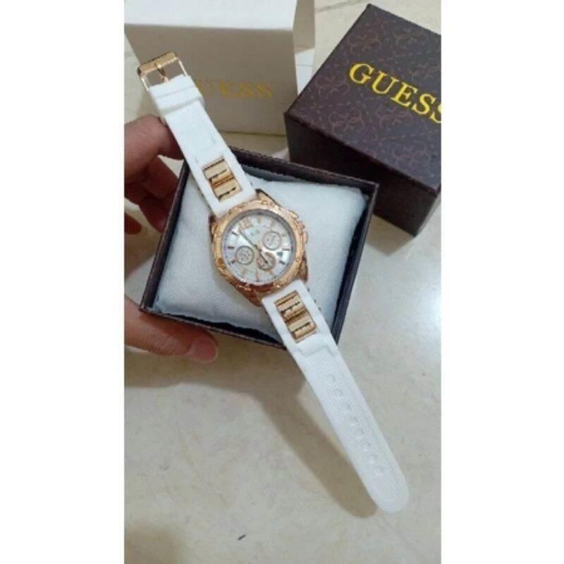 (BISA COD AN) JAM TANGAN CEWE KARET TANGGAL AKTIF TERLARIS KEREN RUBBER WANITA REALPICT