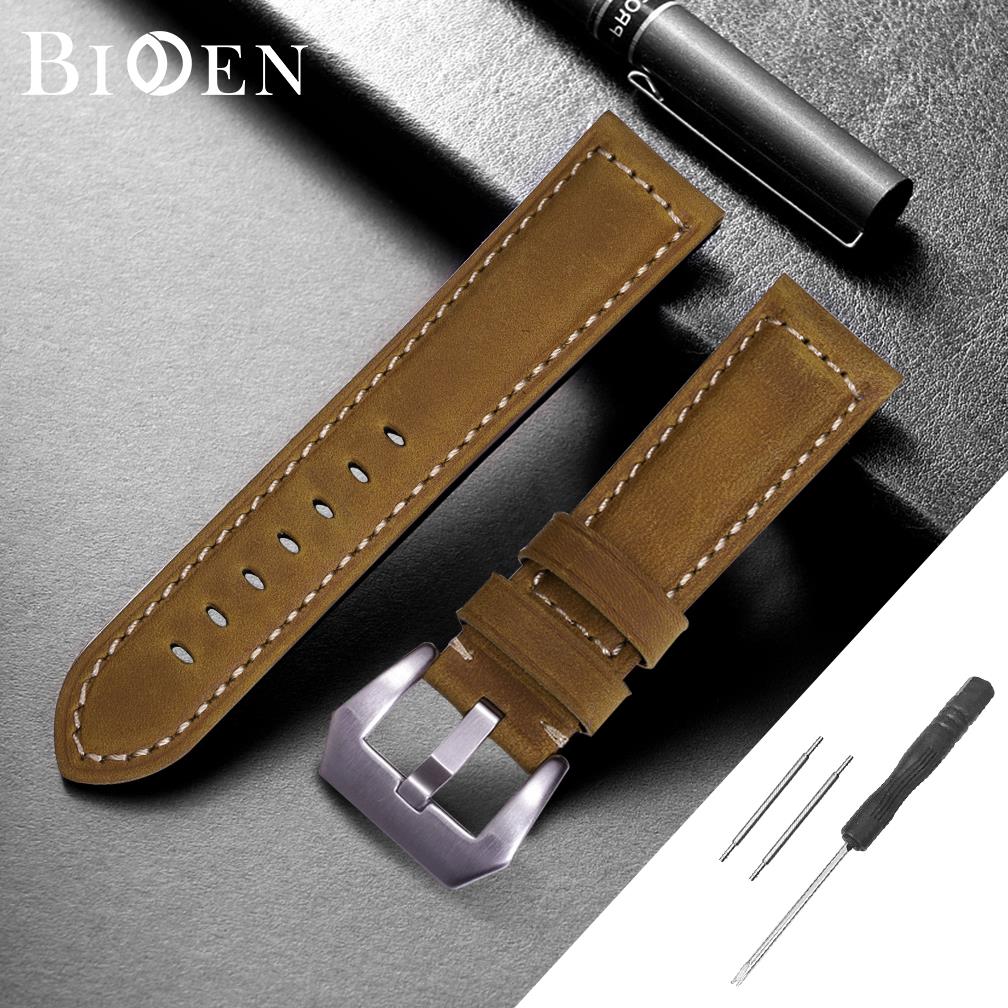 BIDEN Tali Jam Klasik Kulit Pria Jam Tangan Leather Strap Watch Strap 20mm/22mm/24mm