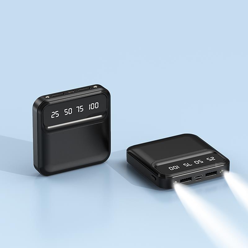 20000mAh Mini Power Bank with 4 Cables Fast Charging For iPhone/Android LED Display Portable 24H Shipping