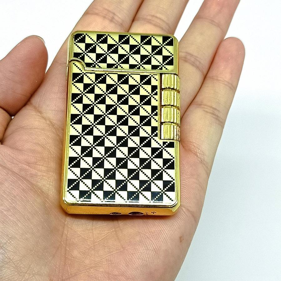 COD BOSKUHHH Korek Api Dupont Elegant motif batik catur 3843 Korek Api Exclusive Korek Bara Unik Mancis Keren Korek Api Classic - RONDOM