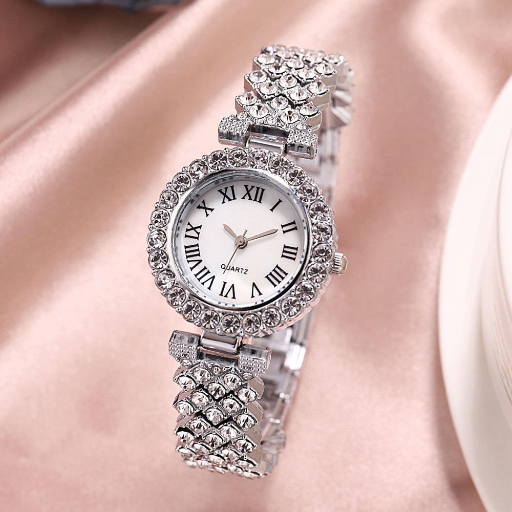 GANI SHOP Jam Tangan Wanita Diamond Free Gelang Stainless Steel Tahan Air Quartz