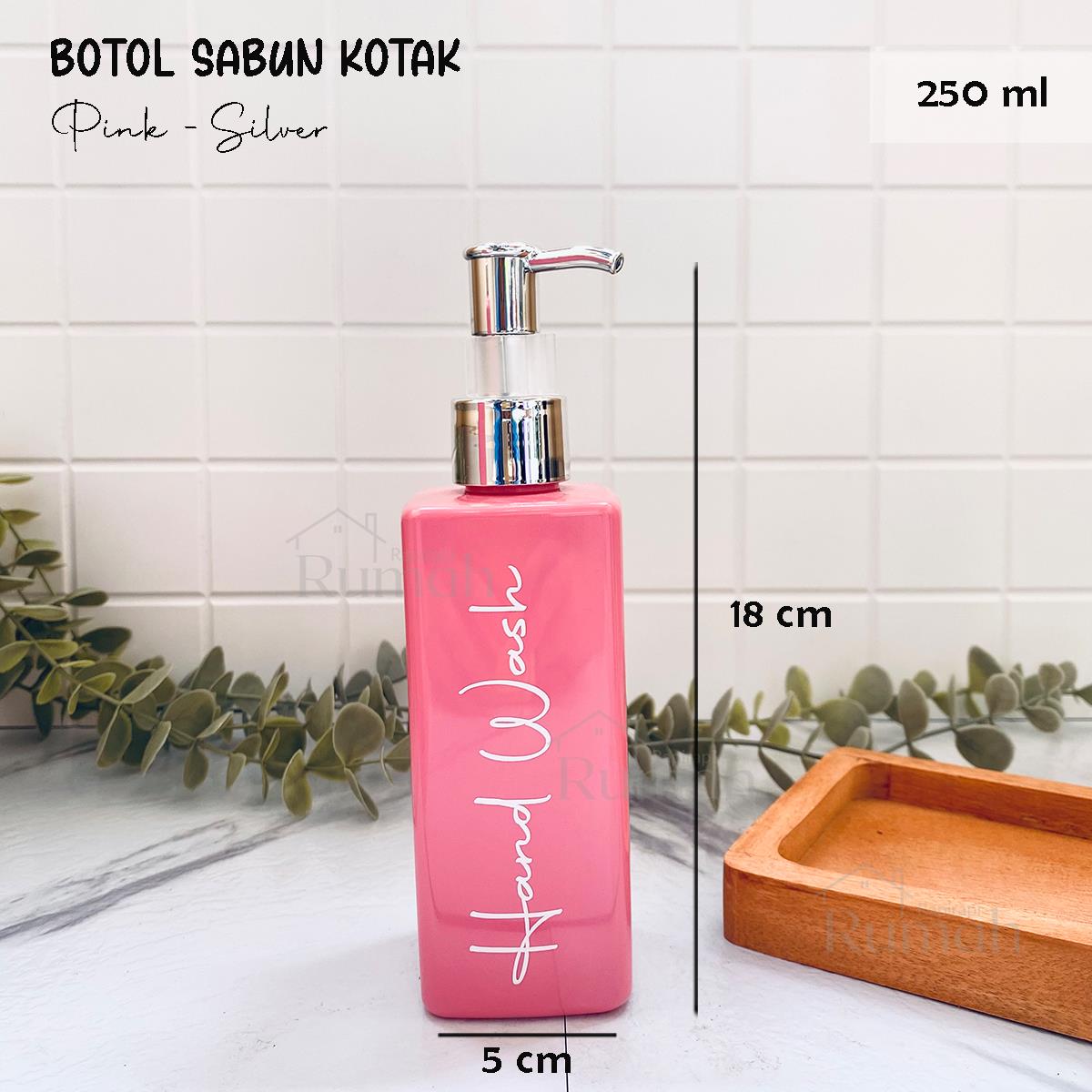 SHIKA - Botol Sabun Mandi Kotak Body Pink Lilac Ungu Pump Silver Gold Clip 500 ml 250 ml