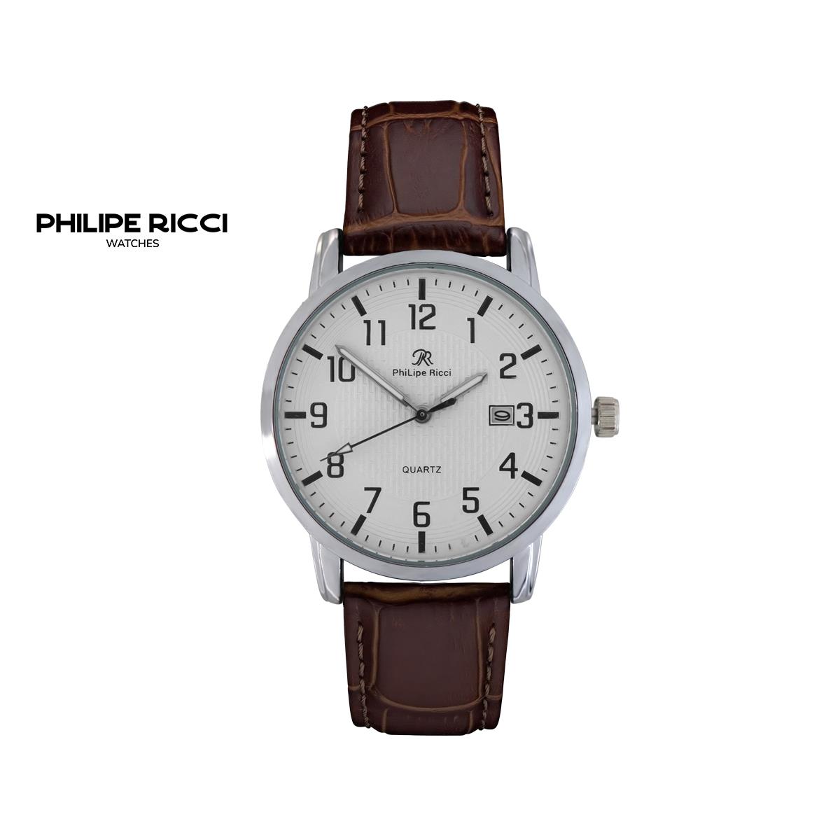 PhiLipe Ricci Jam Tangan Pria Kulit Analog Kasual Keren Terbaru Original 7361 Men Watches Free Box