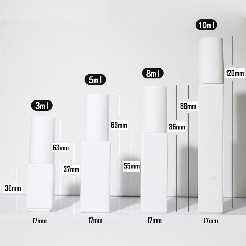 Botol Spray Kotak Persegi Kaca Tebal HITAM PUTIH DOFF / MATTE - Parfum Isi Ulang Vial Travel Size