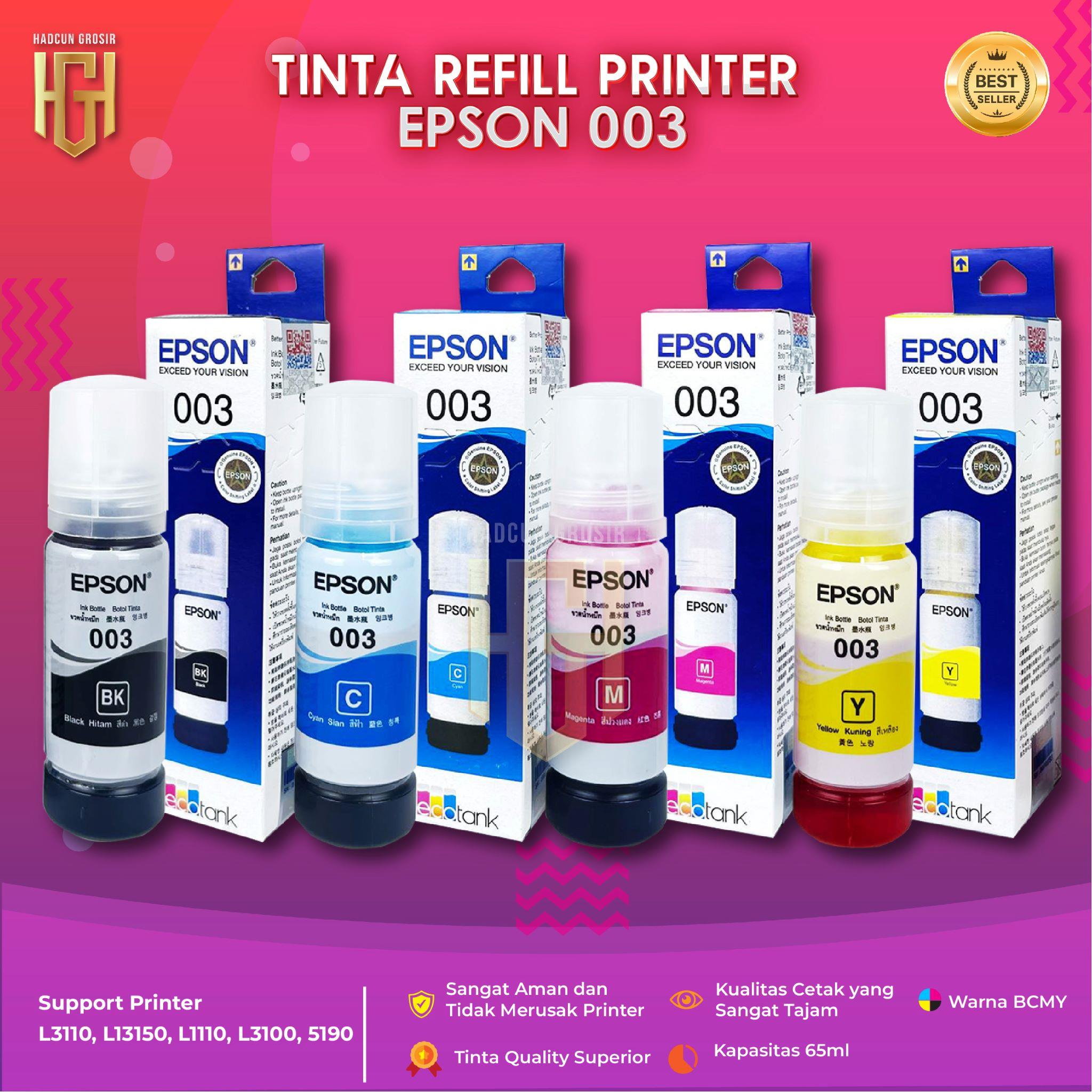 1 SET 4 PCS Tinta Epson 003 Tinta Printer L3100 L5190 L3110 L13150 L1110